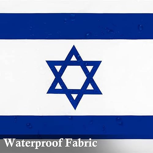 Miniatura 2 de Bandera de Estados Unidos e Israel, bandera de la amistad israelí estadounidense de 2 x 3 pies, banderas israelíes de colores vivos y ojales de