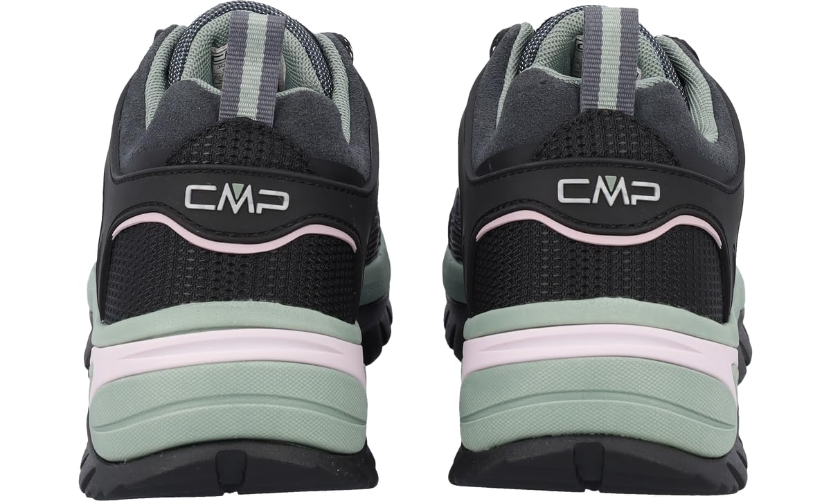 CMP RIGEL 2.0 LOW WMN WP TREKKING SHOES TITANIO-SOFT PINK-GREAN TEA - 38
