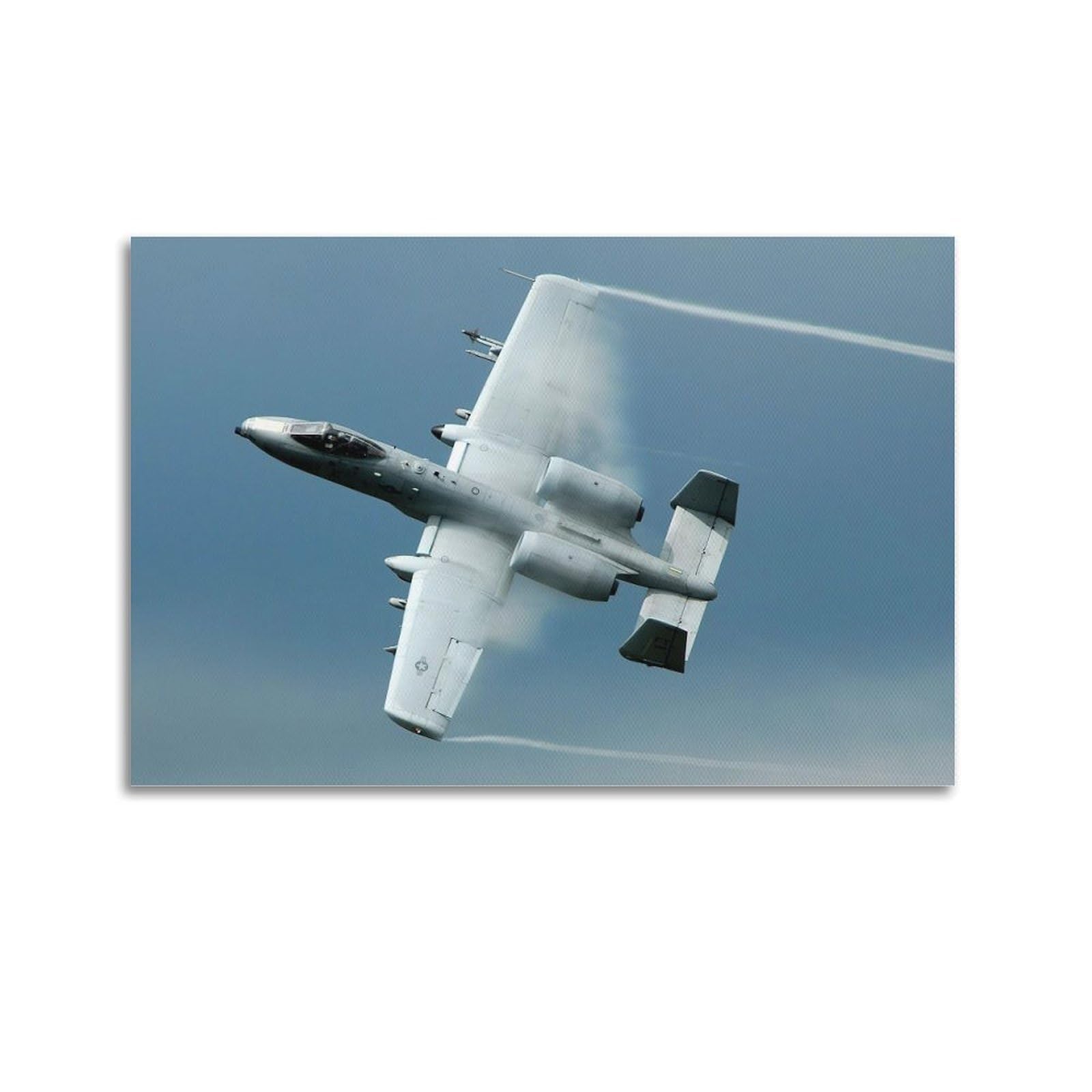 DSJXJZ Military United States A-10 Thunderbolt II Attack Aircraft Decorative Painting Canvas Wall Posters And Modern Family Bedroom Decor 12x18inch(30x45cm)