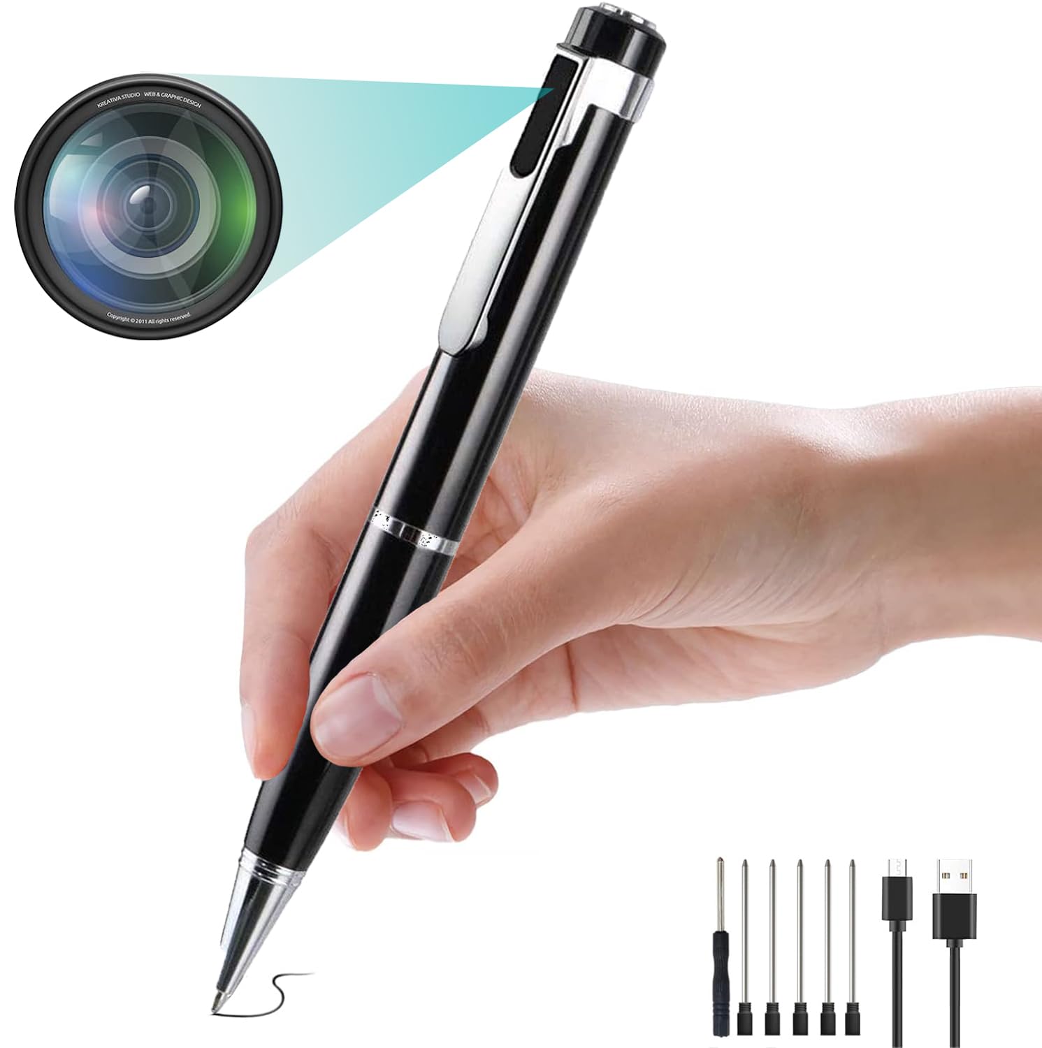 Amazon.co.jp: レンズが見えない ペン型カメラ スリムタイプ 超小型