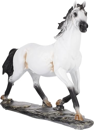 IMIKEYA Juguetes de escritorio, 1 unidad, decoración de disfraz de caballo, Feng Shui, gráfico de oficina, resina sintética, zodiaco chino, blanco,