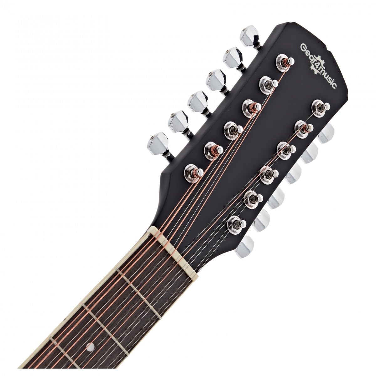 Chitarra Elettroacustica Dreadnought a 12 Corde di Gear4music, Nero