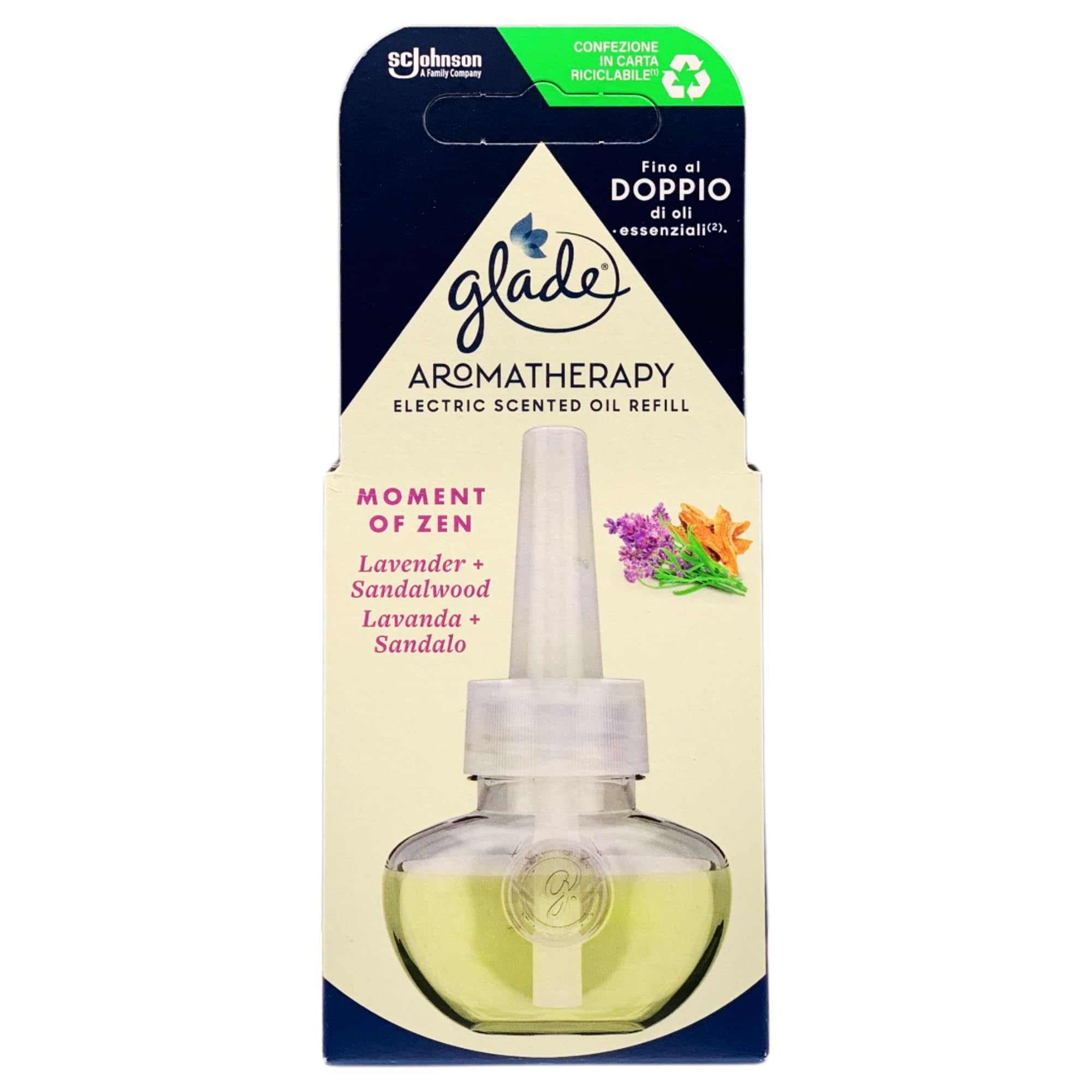 Ricarica Aromatherapy Liquido Elettrico, Profumatore Per Ambienti, Fragranza MOMENT OF ZEN - Lavander + Sandalwood - 20ml (6 Unità)