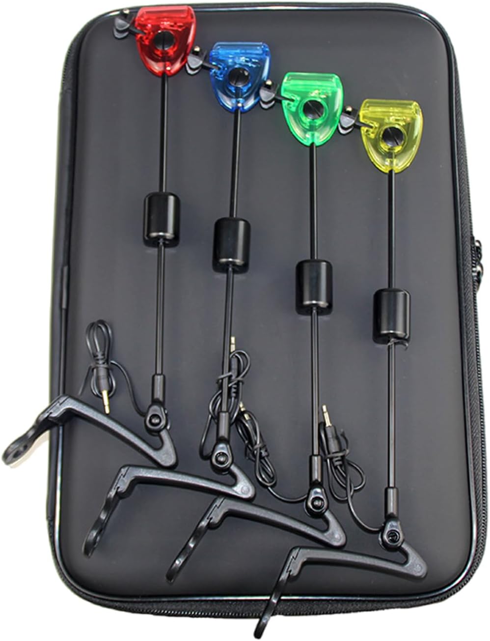 4Pcs Bites Alarm Indicators Sensitive Fishing Indicators LED Illuminated Swingers Set Equipment Fishing Alarm Swingers Set