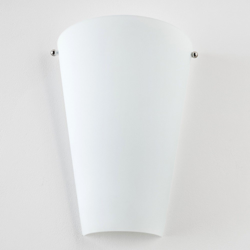 Wandleuchte Zera aus Metall/Glas in weiß, moderne Wandlampe mit Up & Down-Effekt, 1 x E27, Innenwandleuchte mit Lichteffekt, ohne Leuchtmittel