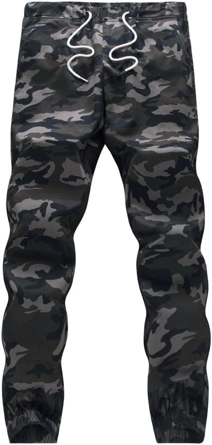 Mens Camo Joggers Pants Drawstring Casual Camouflage Jogger Sweatpants Sport Stretch Trousers Slim fit…