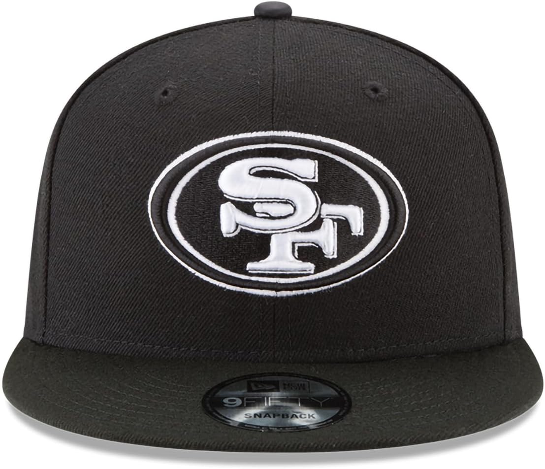 New Era NFL 9FIFTY Black White Adjustable Snapback Hat Cap One Size Fits All