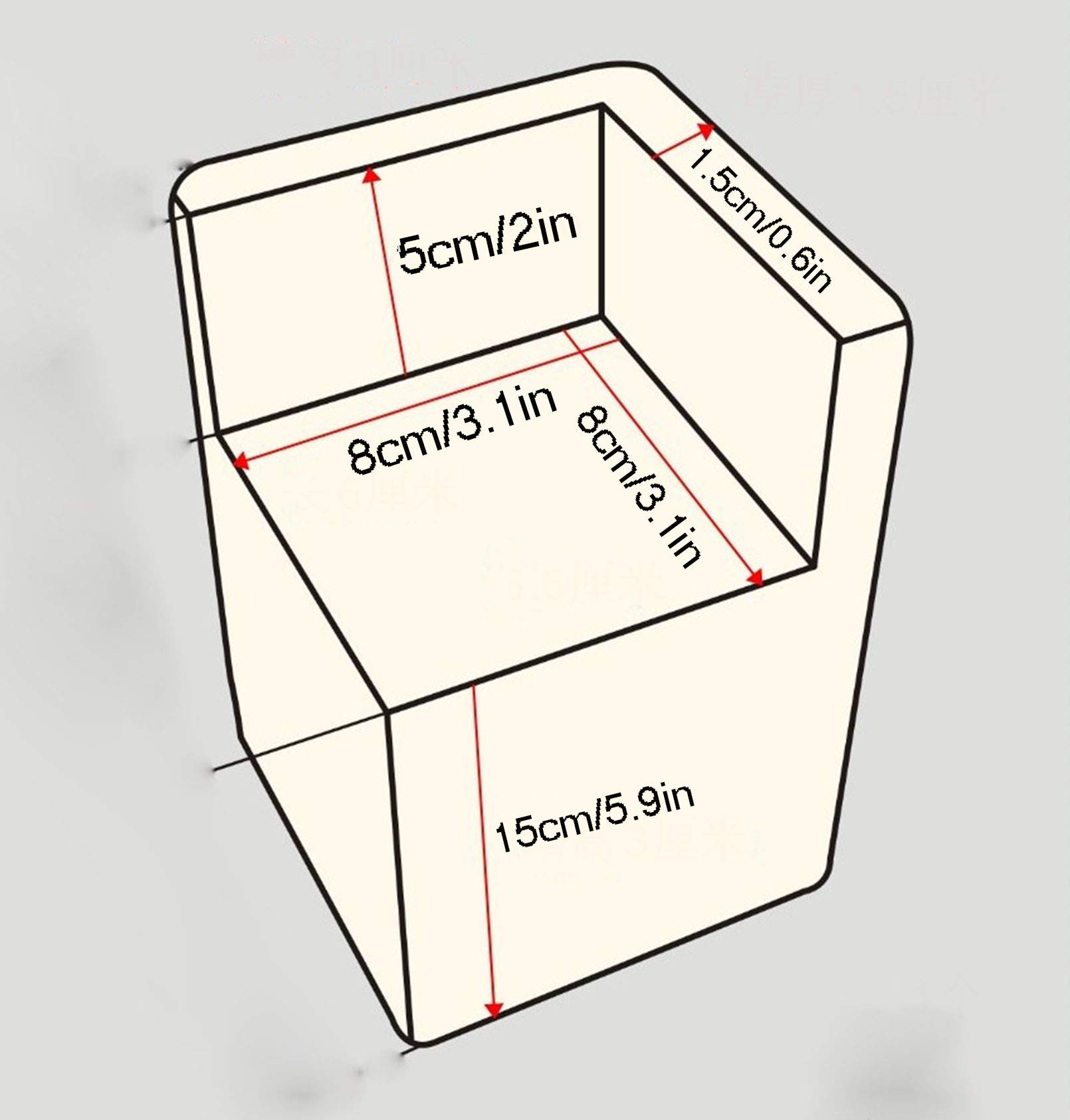 Podnieś swoje futro: 4-pak drewnianych pionów (8 x 8 x 15 cm) - półzamknięta konstrukcja stopy słonia - idealne na stoły i krzesła - naturalny kolor drewna bez hedu