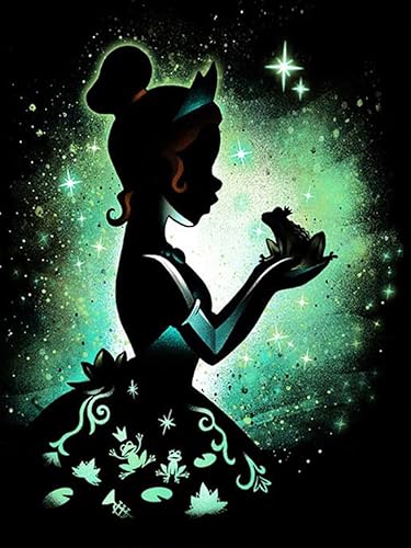 Kit de pintura de diamante de princesa para adultos, kit de pintura de arte con piedras preciosas 5D, kit de arte completo de diamante redondo, kit