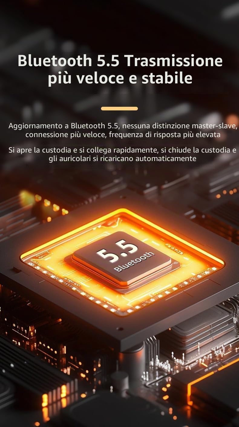 Auricolari Doppi Senza Fili - 4 in 1 Scatola di Ricarica Dual 80H Batteria - Cuffie Bluetooth - Auricolari Bluetooth - Auricolari - Cinturino Magnetico Regalo