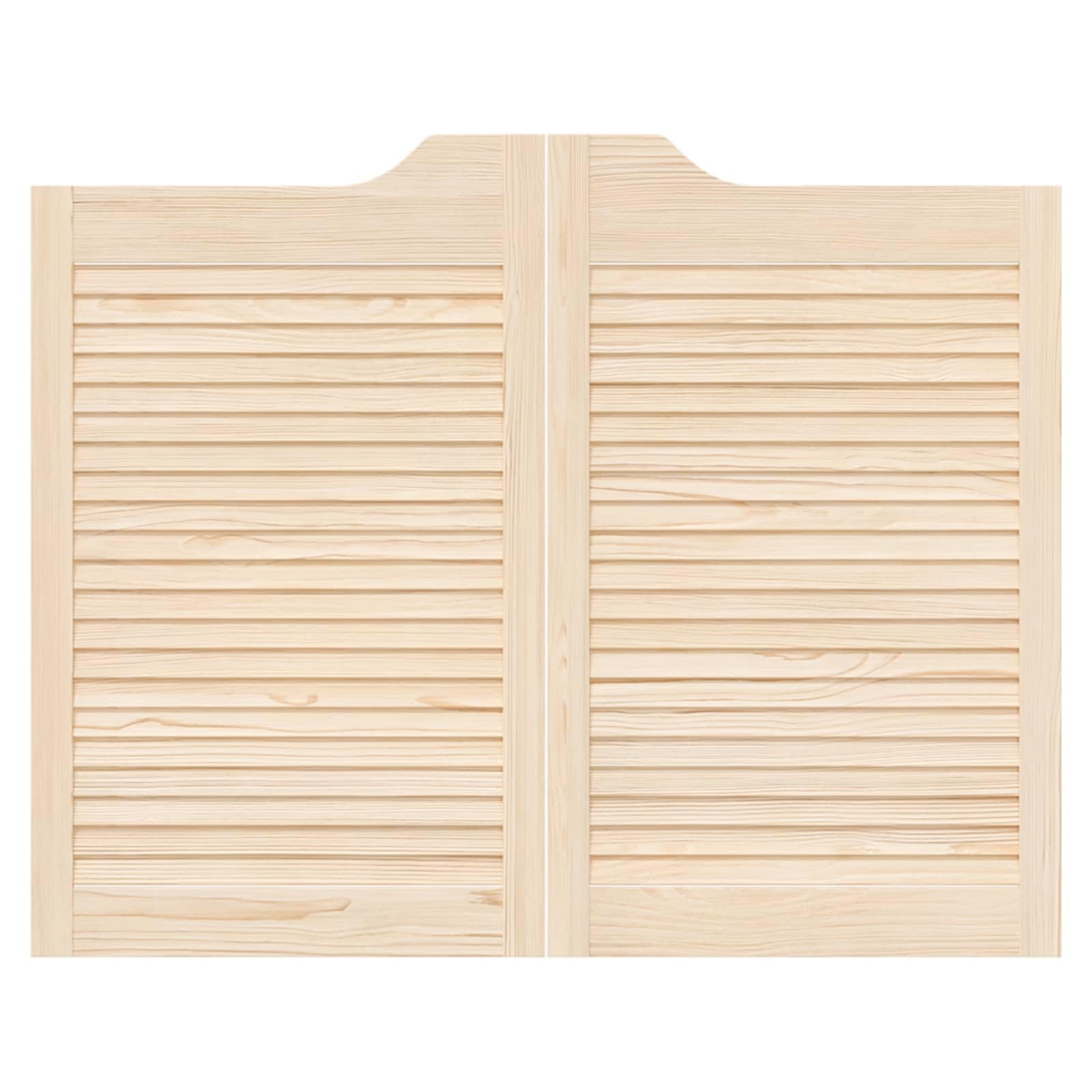 Porta oscillante naturale, 80 x 50 cm, in legno di pino massiccio