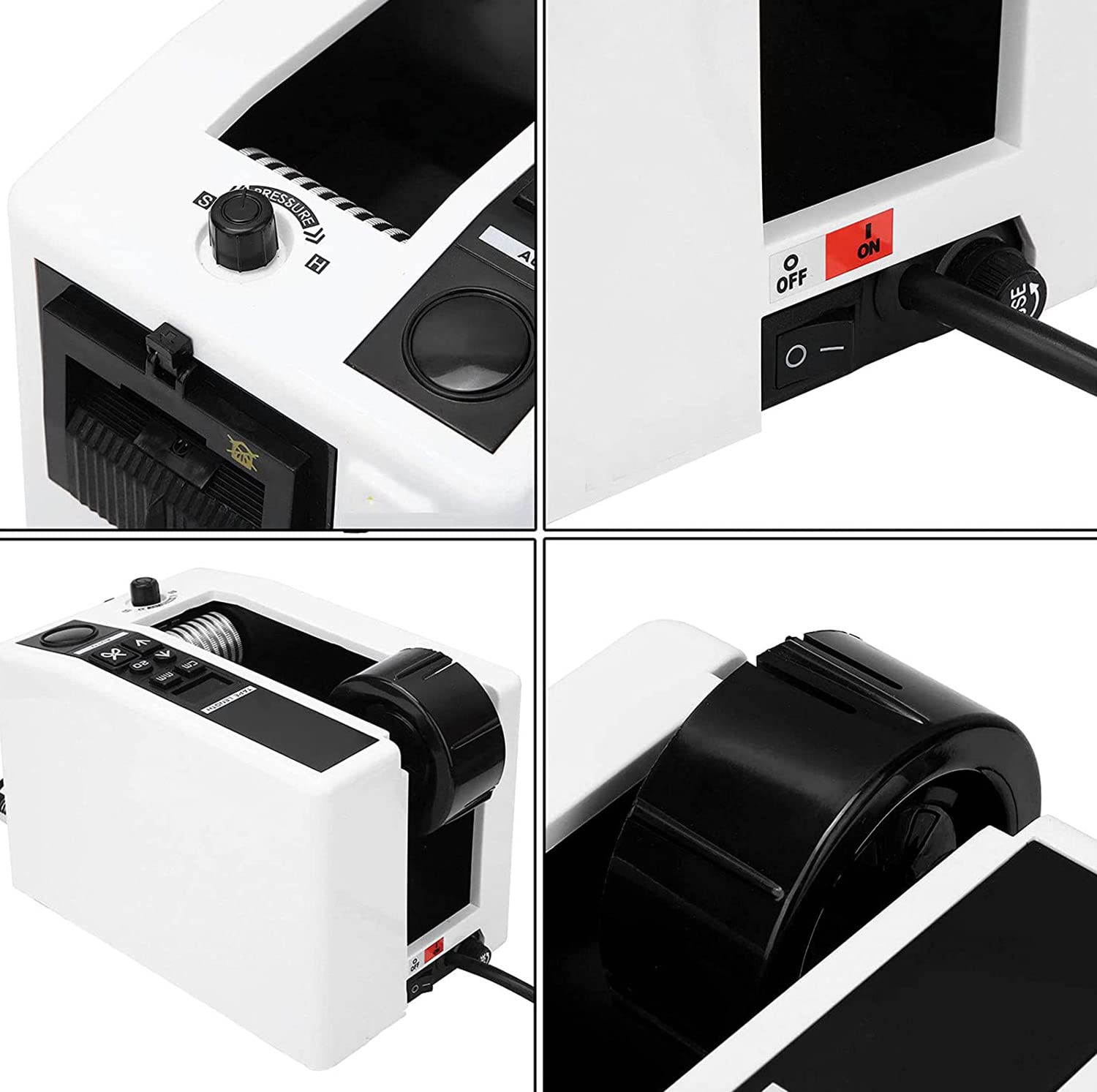 Dispensador de cinta eléctrica, longitud de corte de 20-999 mm, 8-50 mm de ancho, cortador automático de cinta adhesiva, para embalaje, hogar y oficina