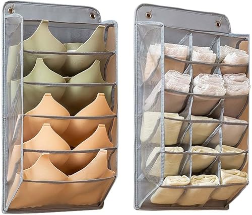 Organizador de almacenamiento de brasieresropa interior para armario, bolsillos de malla, organizador de armario para ropa interior, brasier, disponible en Yaxa Mexico