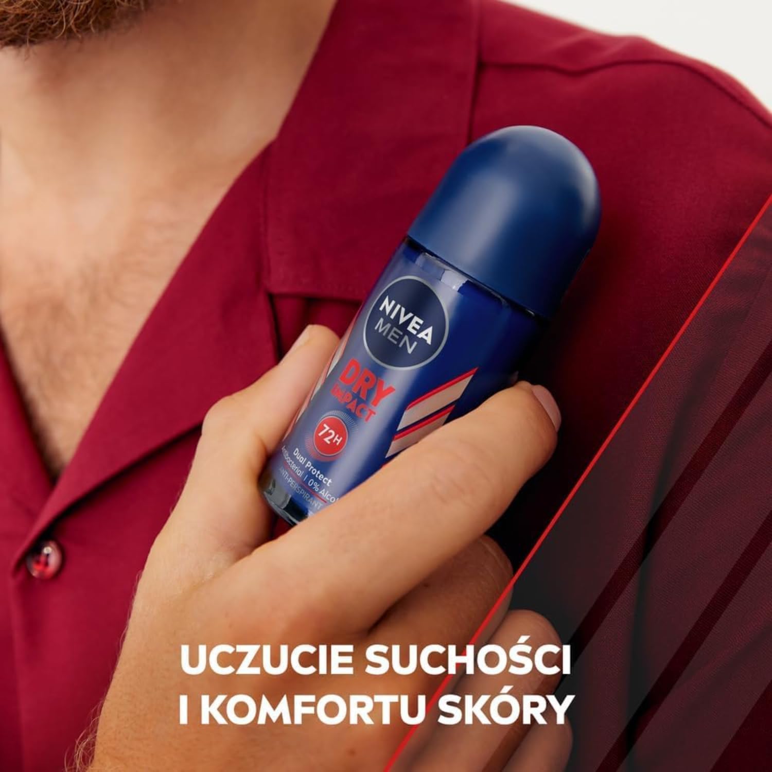 Deodorante Antitraspirante Roll-On Uomo – Protezione 72h contro Sudore e Odori – Formula Dual Protect – Formato 50ml – Variazioni 4/6/8/10 Pezzi (10)