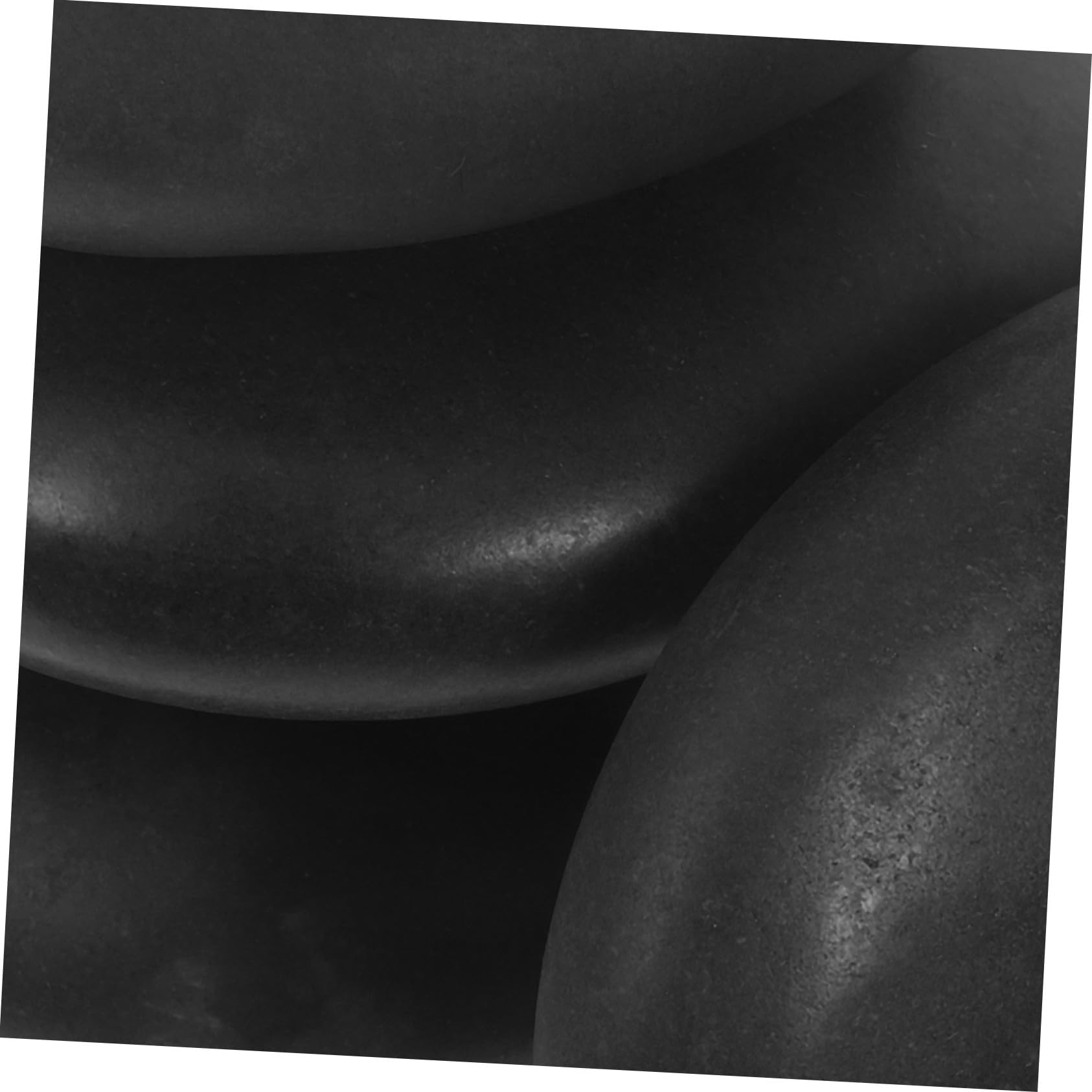 Piedras Calientes de Basalto 4 Piezas Negras, Masaje Curvo Suave | Retención Térmica, Uso en Rutina Doméstica y Boutiques de Pies, Acabado de Piedra Natural