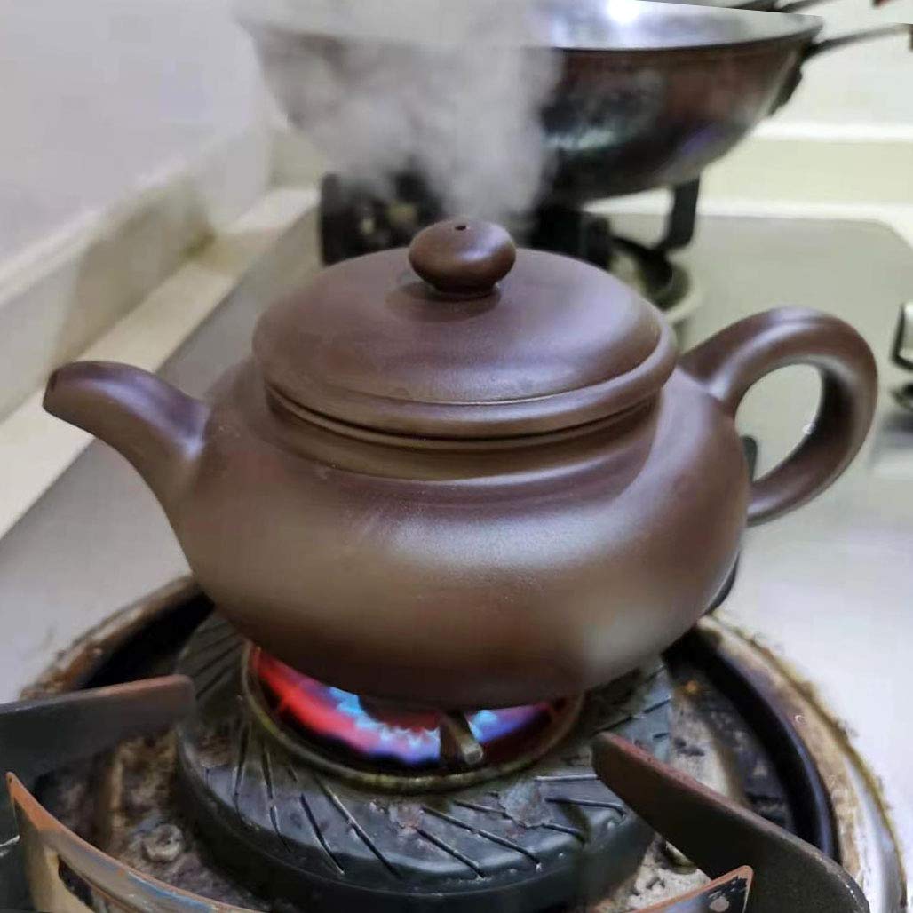Yxhupot Teapot 15oz/450ml Chinese Zisha Clay Tea Coffee Pots Archaize Fanggu (L), Purple Sand - Image 3