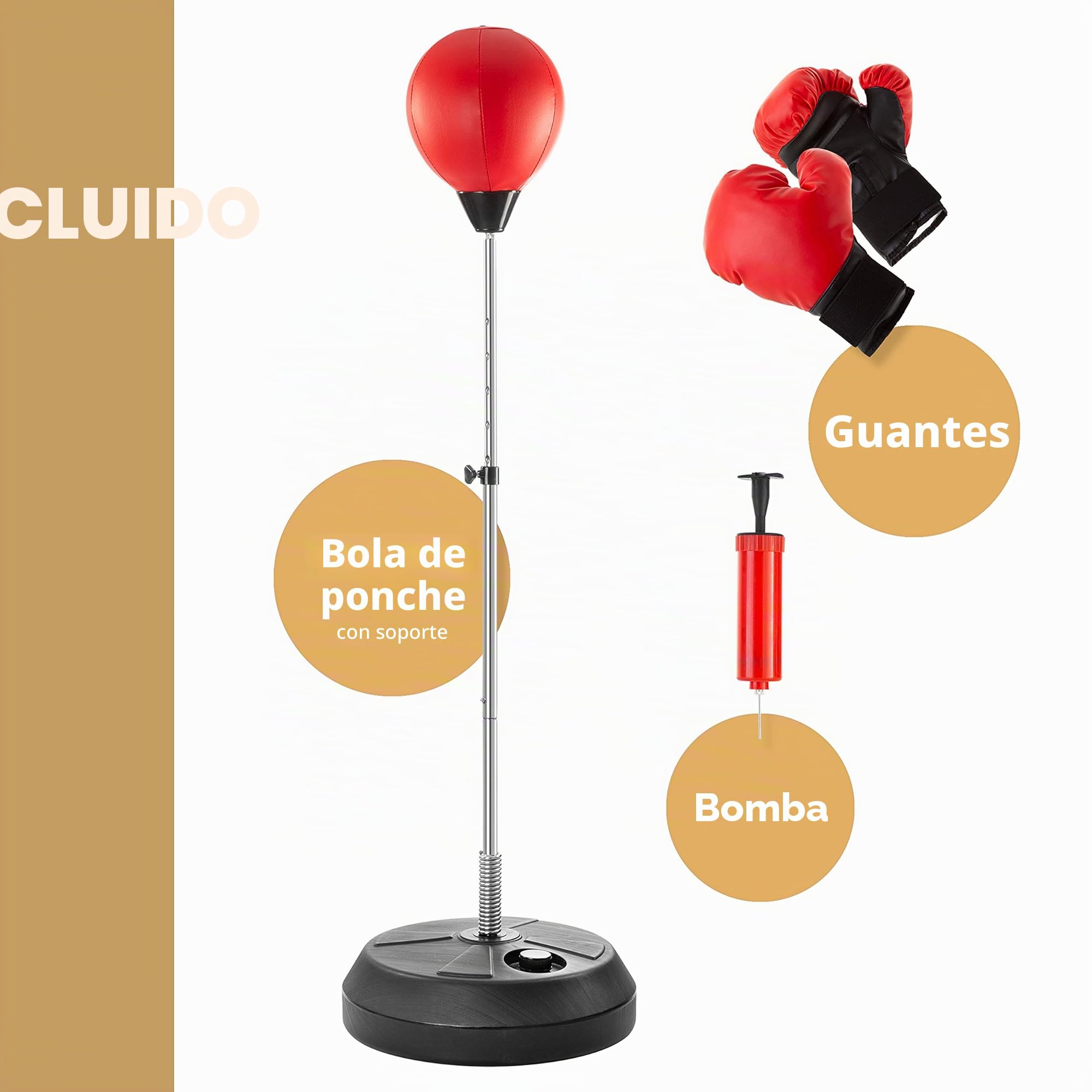 Saco de boxeo con soporte, saco de boxeo para adolescentes y adultos, altura ajustable, bolsa de velocidad para entrenamiento, equipo de boxeo, alivio del estrés y fitness