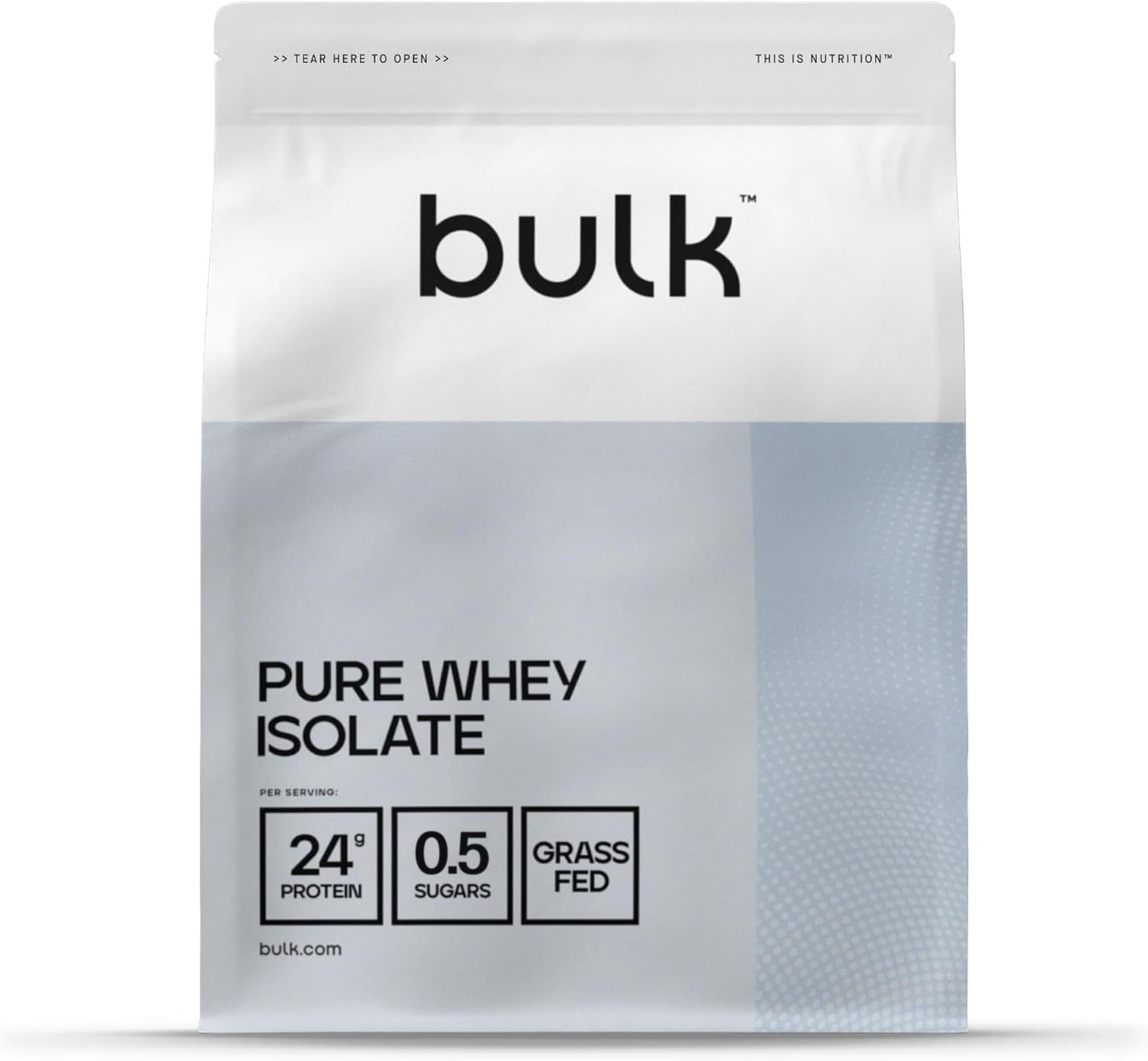 Bulk Pure Whey Isolate Protein Powder, 450 g (0.99 lb), Chocolate | 24g Protein per Scoop | Fast Absorption | Lean Muscle Growth & Recovery | Vegetarian