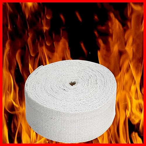 Miniatura 7 de Cinta de silicato de aluminio de fibra de cerámica - Retardante de llama, tropical, resistente a altas temperaturas, ignífuga, cinta de tela de