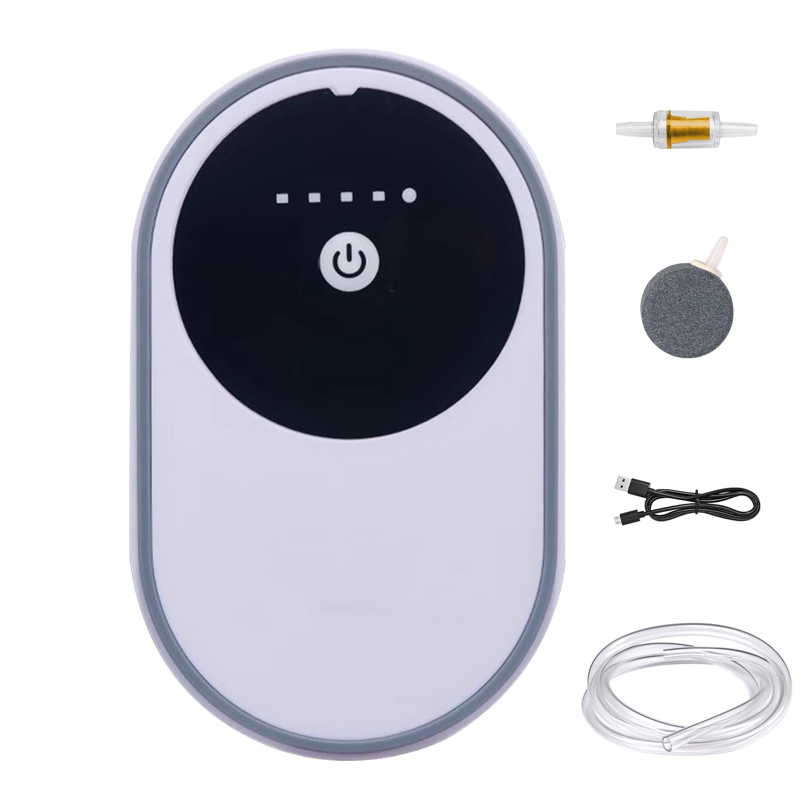 Bomba de aire para acuario, tanque de agua, oxígeno, carga USB ligera, peces, cubos y tanques