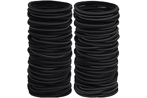 4mm Premium Black Ponytail Holders for All Hair Types