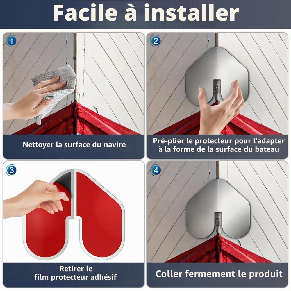 2 Pièces de Protecteur de Proue en Acier Inoxydable pour Bateau et de Protection de de Bateau