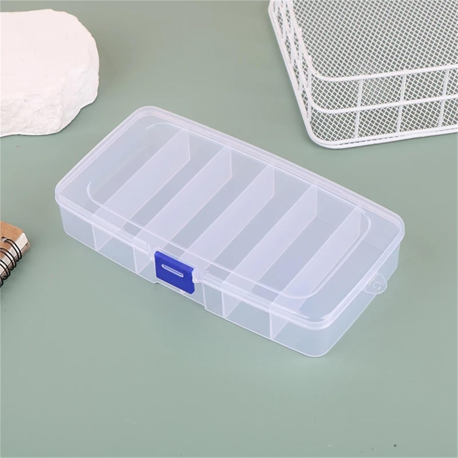 Bead Organizer 6PCS Plastic Hair Clips Jewelry Storage Box Accessories Organizer Household Travel Supplies with Dust Proof(Black-193x102x35mm)
