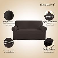 Vista 718 de Easy-Going Funda Elástica para Sofá de 1 Pieza Protector de Muebles para Sofá Suave con Parte Inferior Elástica para Niños, Tela Jacquard