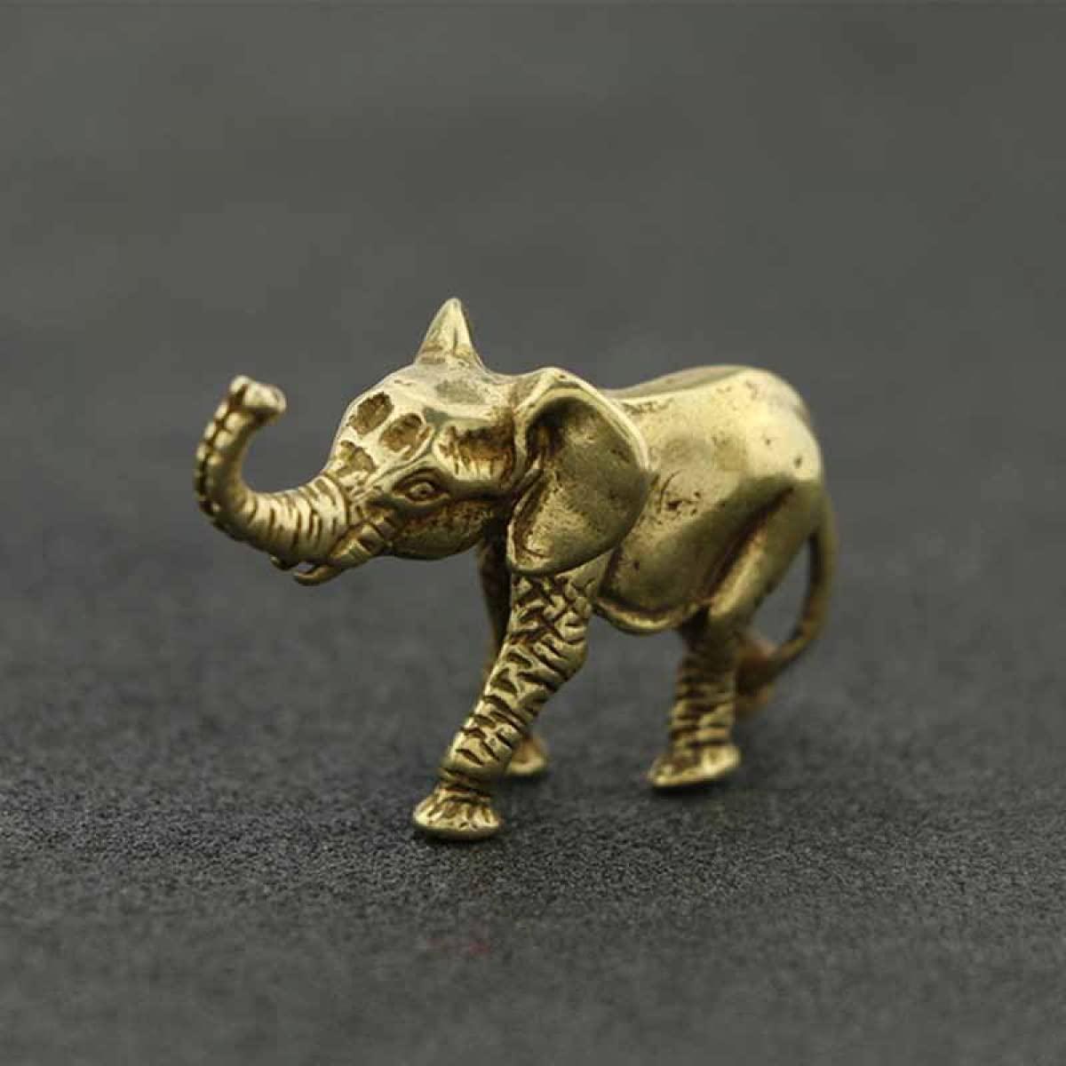 SPORTARC Vintage Solid Pure Brass Elephant Ornament Home Decoration Tea Toy 5 * 2.7CM