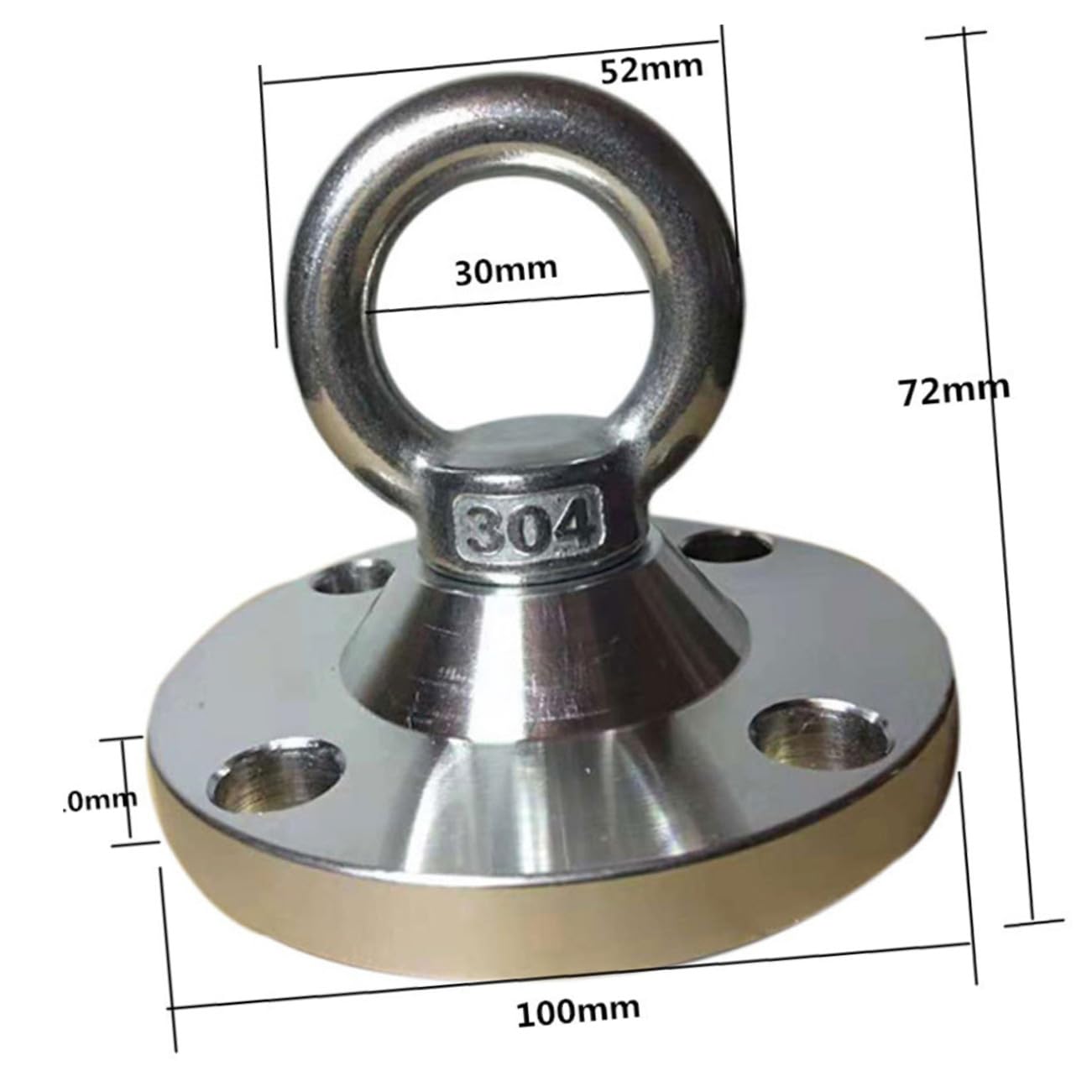 Lurrose 360° Drehbarer Edelstahl Hundepfahl Großer Hunde Hundehalter für Camping Terrasse mit 4 Dübeln Verwicklungsfrei für Outdoor und Zuhause