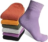 GOWTX 6 Pares Calcetines de Tripulación Transpirables Mujer Deportivos, Calcetines Termicos de Invierno Antiampollas para Exteriores Senderismo 35-39