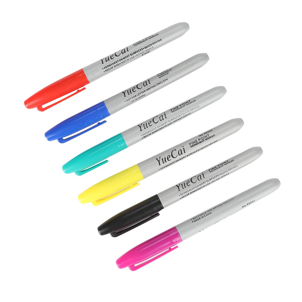 Fybida 6Pcs/Set Tattoo Piercing Skin Marker, Positioning Pen Permanent Tattoo Marker Pen for Body Art Beauty Tool Fybida 6Pcs/Set Tattoo Piercing Skin Marker, Positioning Pen Permanent Tattoo Marker Pen for Body Art Beauty Tool