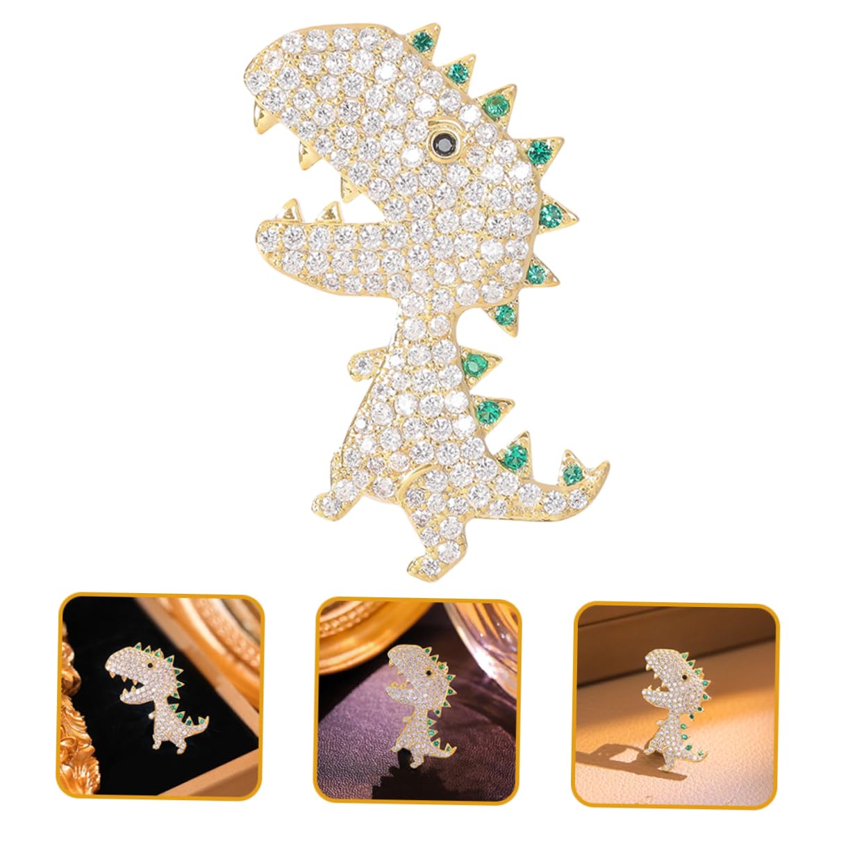 VALICLUD Spilla di dinosauro borse borsoni haversack krama sciarpa tascapane accessori donna Gioielli per donne arredamento spilla Pin di risvolto spilla per la moda femminile rame Golden