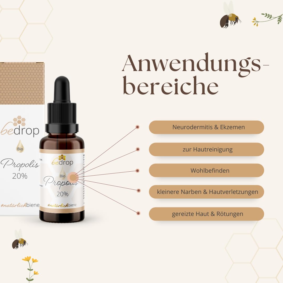 bedrop | Propolis Einsteiger Set - Spray + 20% Tinktur + Propolis Kapseln | Für Kinder & Erwachsene