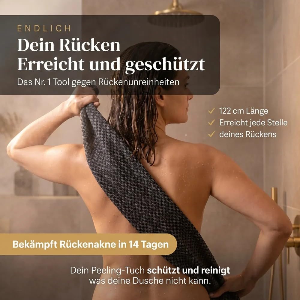 Agadir Ritual Duschtuch Peeling - Hammam Peeling-Duschtuch(1 PCS Schwarz)