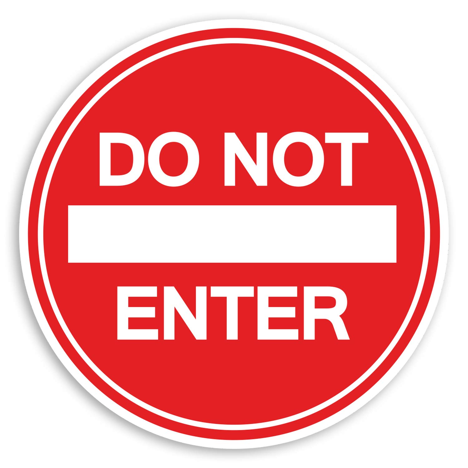 2 x 10cm Do Not Enter Sign Vinyl Stickers - H&S Office Workshop Sticker #31710 (10cm Wide)