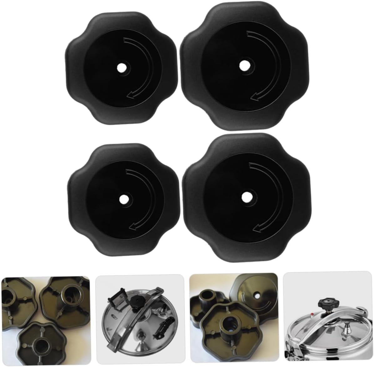 4Pcs Pressure Cooker Lid Knobs Replacement Heat Resistant Explosion Knobs for Safe Cooking for Pressure Cookers and Kitchen Cookware
