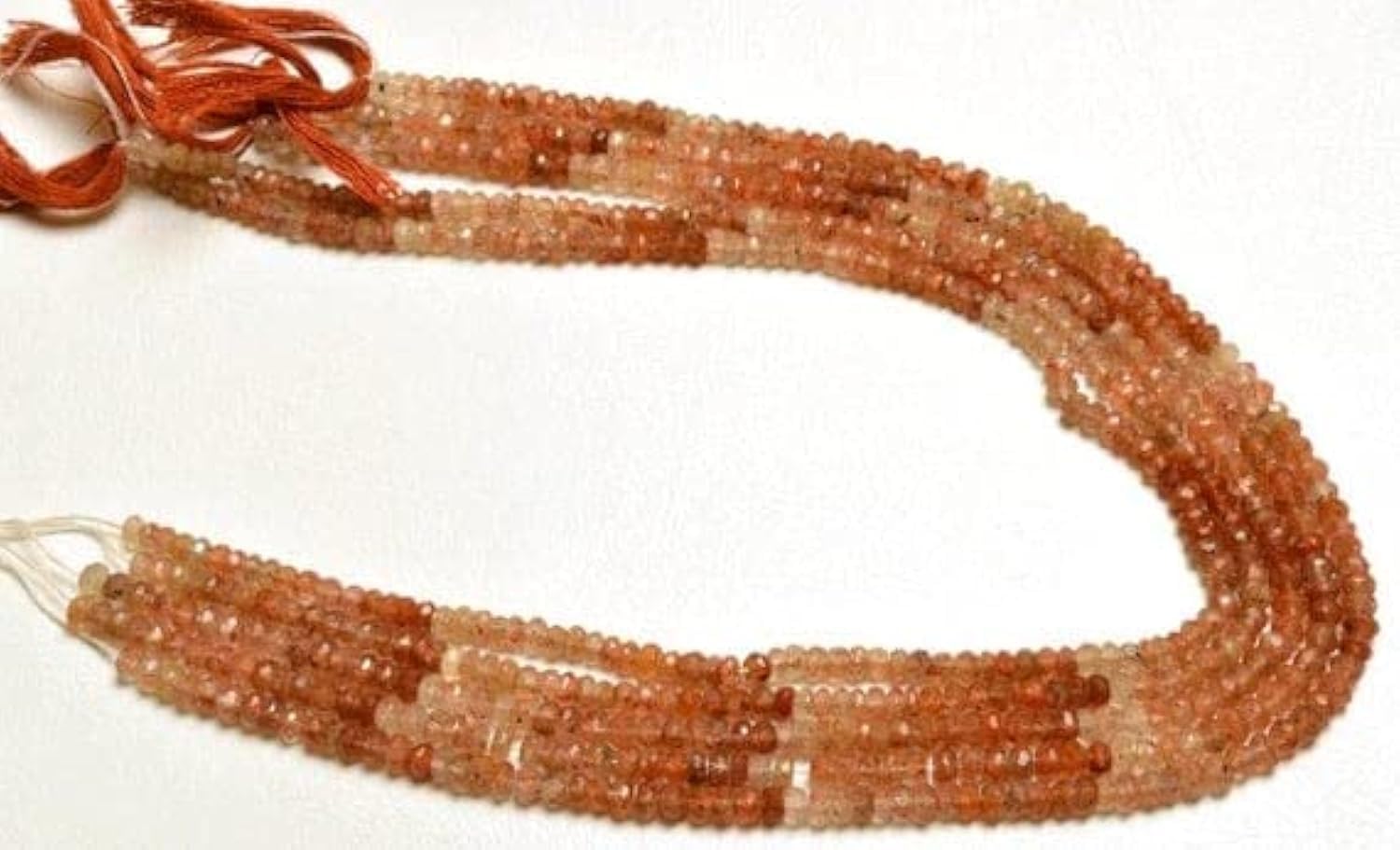 Perles sunstone faceted rondelle 4mm pour créer des bracelets d'été bohèmes