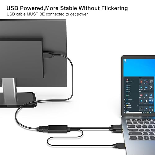 Miniatura 2 de BENFEI VGA to HDMI Adapter, 1080P Converter with Audio from Computer/Laptop VGA Source to HDMI TV/Monitor