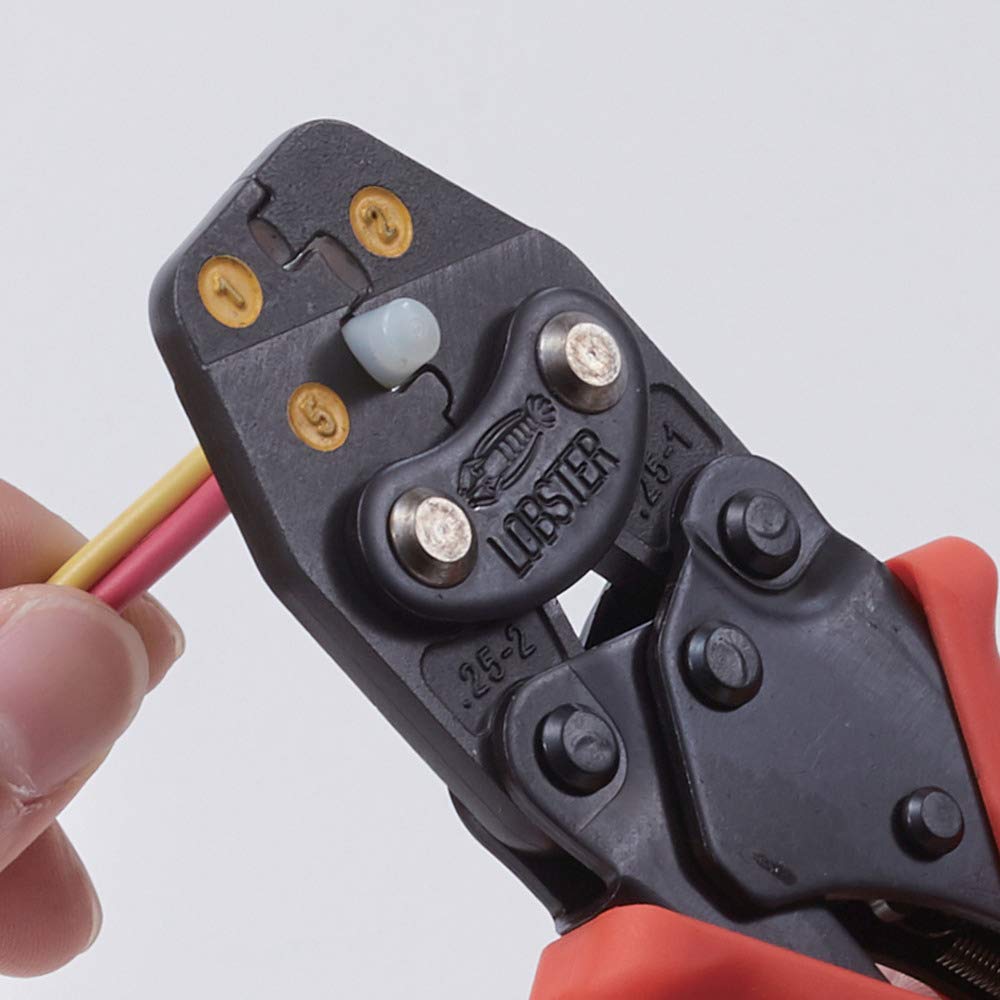 Amazon | ロブテックス エビ 絶縁被覆付閉端接続子用ミニ圧着工具 使用  