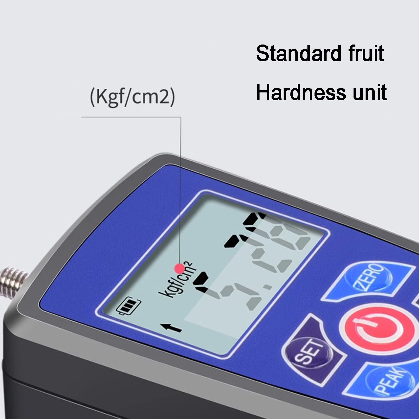Probador De Dureza De Frutas, Penetrómetro Digital para Frutas, con Cabezal De Presión De 7,9 Mm, Rango De 0,4 a 30 Kg/cm2, para Determinar El Nivel De Madurez De La Fruta