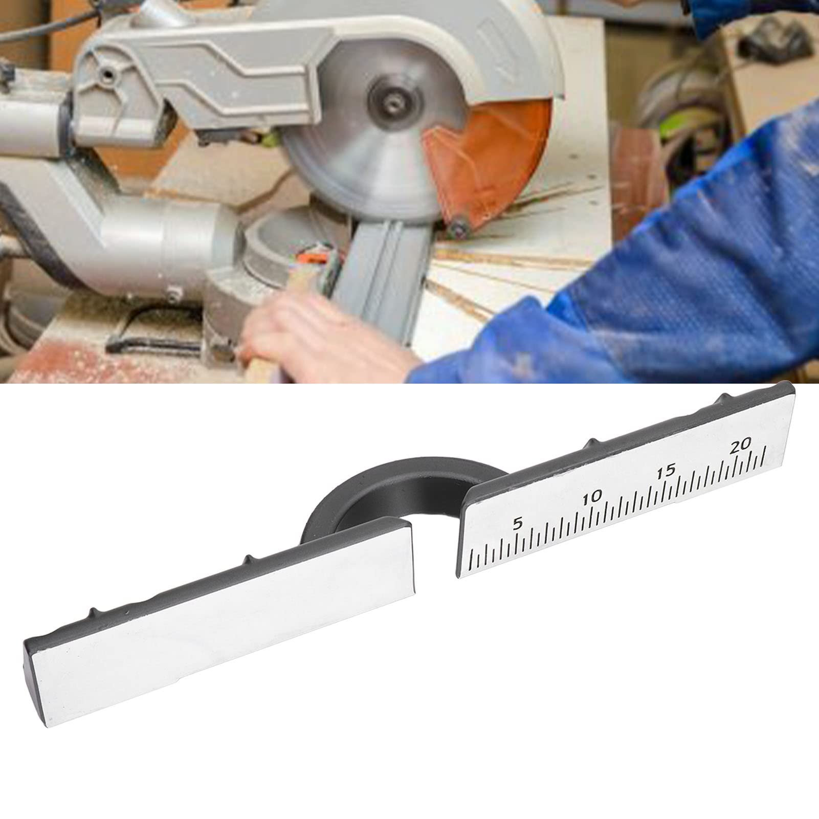 Respicefinem – Déflecteur de Scie à Onglet Support en Carbure Cémenté avec Échelle pour Machine à Scier l'Aluminium de 10 Pouces