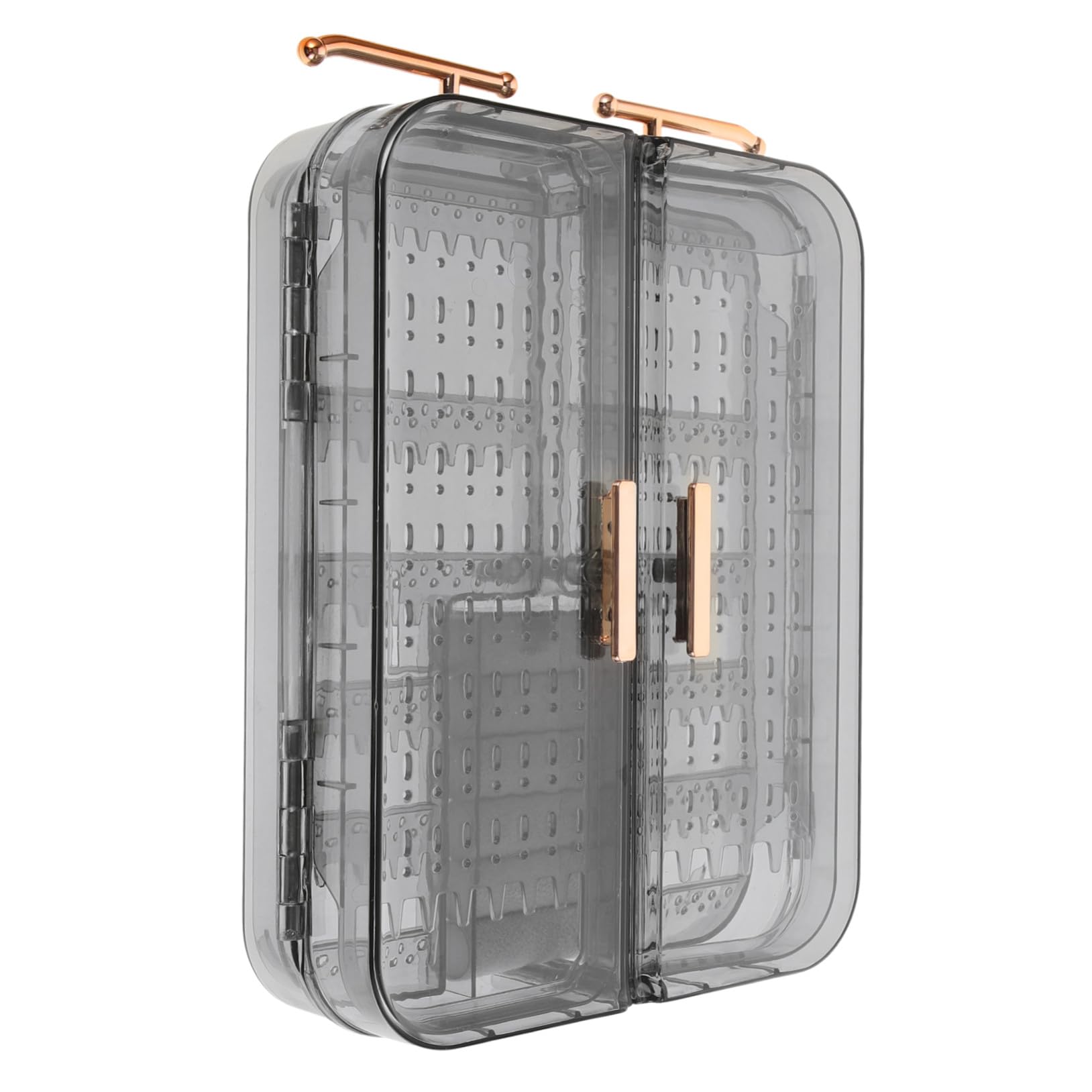 Joyería transparente para colgar en la pared con soporte para pendientes y collares, estante multifuncional para dormitorio, diseño elegante, material PET, fácil instalación