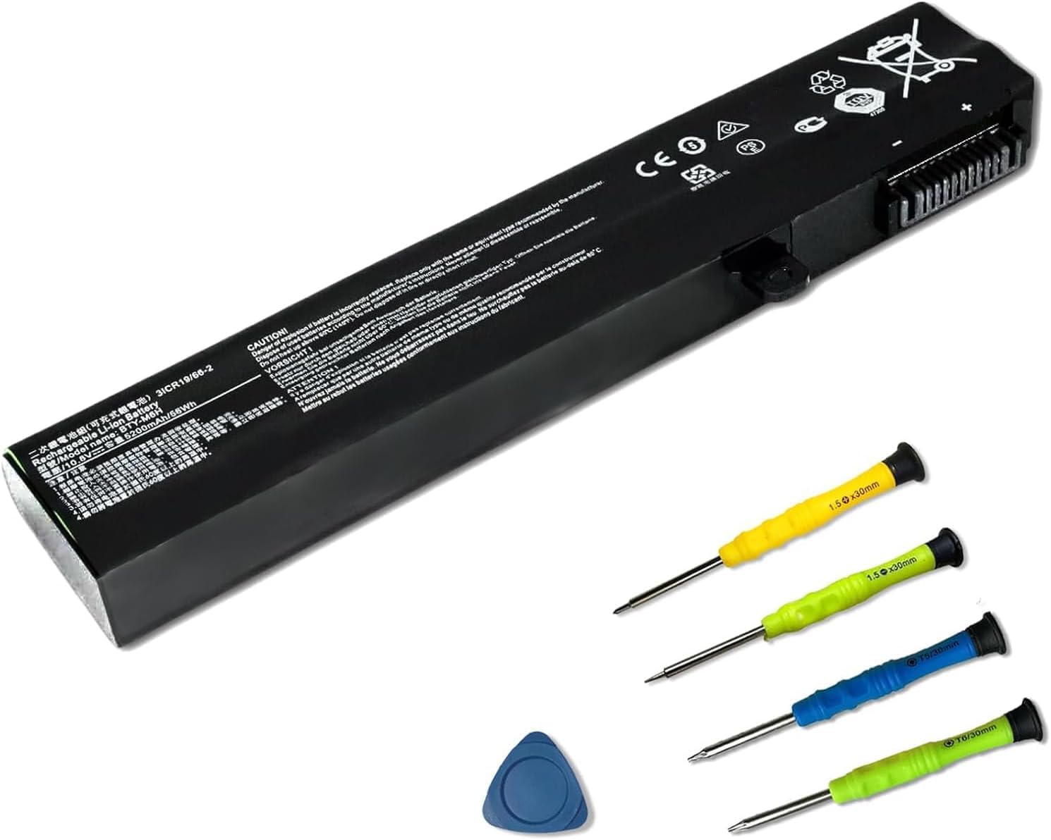 BTY-M6H 51Wh Laptop Battery Replacement for MSI PE60 PE70 GE62 GE72 GL62 GL72 GP62 GP62MVR GP72 GL62M GP72MVR GL62VR GL72VR GT62VR MS-16J2 Series Notebook 10.86V 4730mAh