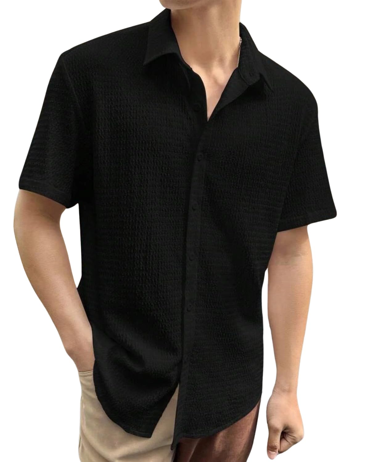 Popcorn Shirt for Men | Trendy Shirt for Men | Casual Shirt for Men | Bubble Shirt for Men | Mens Casual Half Sleeve Shirt | Textured Shirt for Men