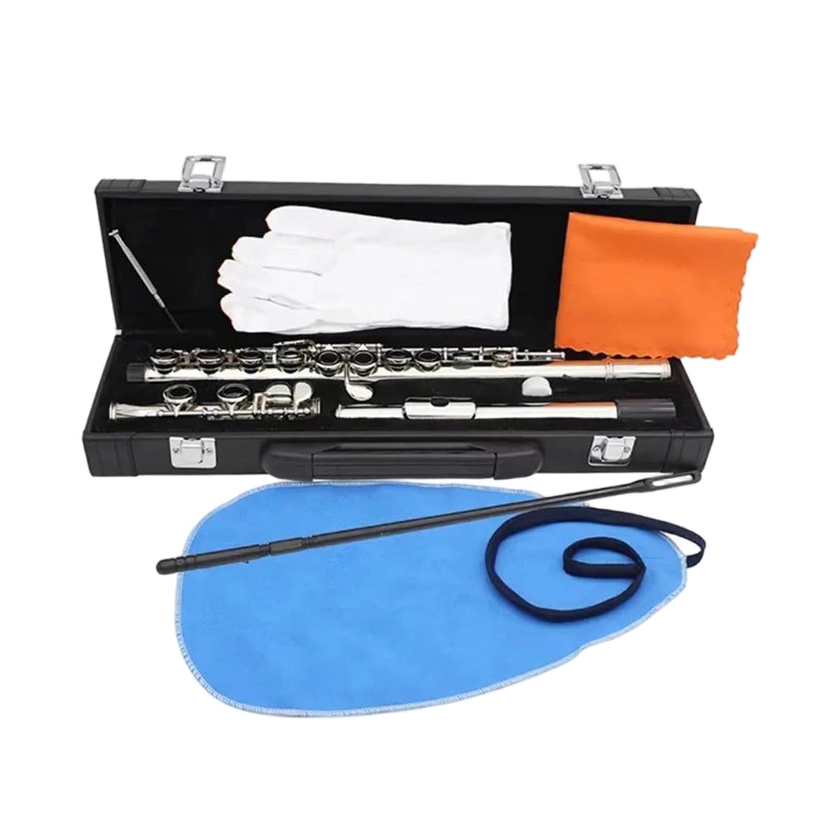 Flet Instrumenty Muzyczne 16 Otworowy Flet C Z Zamkniętym Srebrnym Miedzioniklem Profesjonalne Instrumenty Muzyczne Akcesoriami