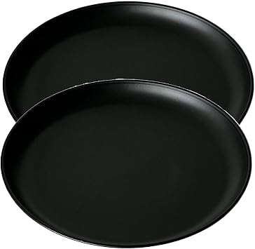2 Pcs Unbreakable Stainless Steel Dinner Plates Set,9.1 inch Round Reusable Metal Kids Plates, Dishwasher Safe Plate for Kitchen, Lightweight Plate for Dessert