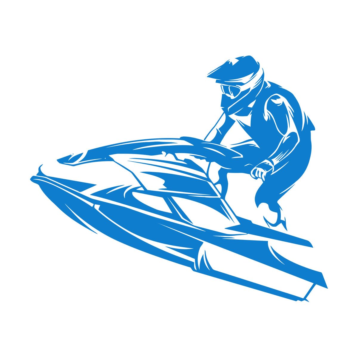 Jet Ski Vinyl Wall Decal Freedom Extreme Sports Water Race Wall Stickers for Home Room Decor Mural Removable Wallpaper Small - 30x42cm