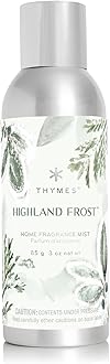 Thymes Home Fragrance Mist – Room Air Fresheners for Home Long Lasting – Air Freshener Spray – Pine Room Spray with with Crisp Notes of Sage, Eucalyptus, & Cypress Needles (Highland Frost, 3 oz)