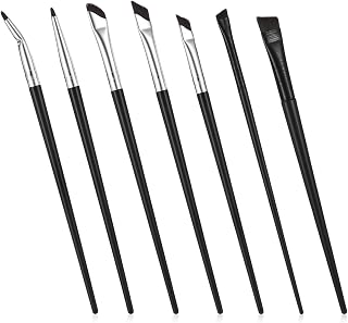 SynHHergyx 7Pcs Ultra Thin Angled Eyeliner Brushes - Precision Eyebrow Concealer Brushes for Flawless Eye Makeup